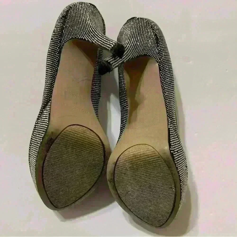 Enzo Angiolini Women Silver Elegant Metallic Platform Pump Heels 10M - Picture 12 of 12